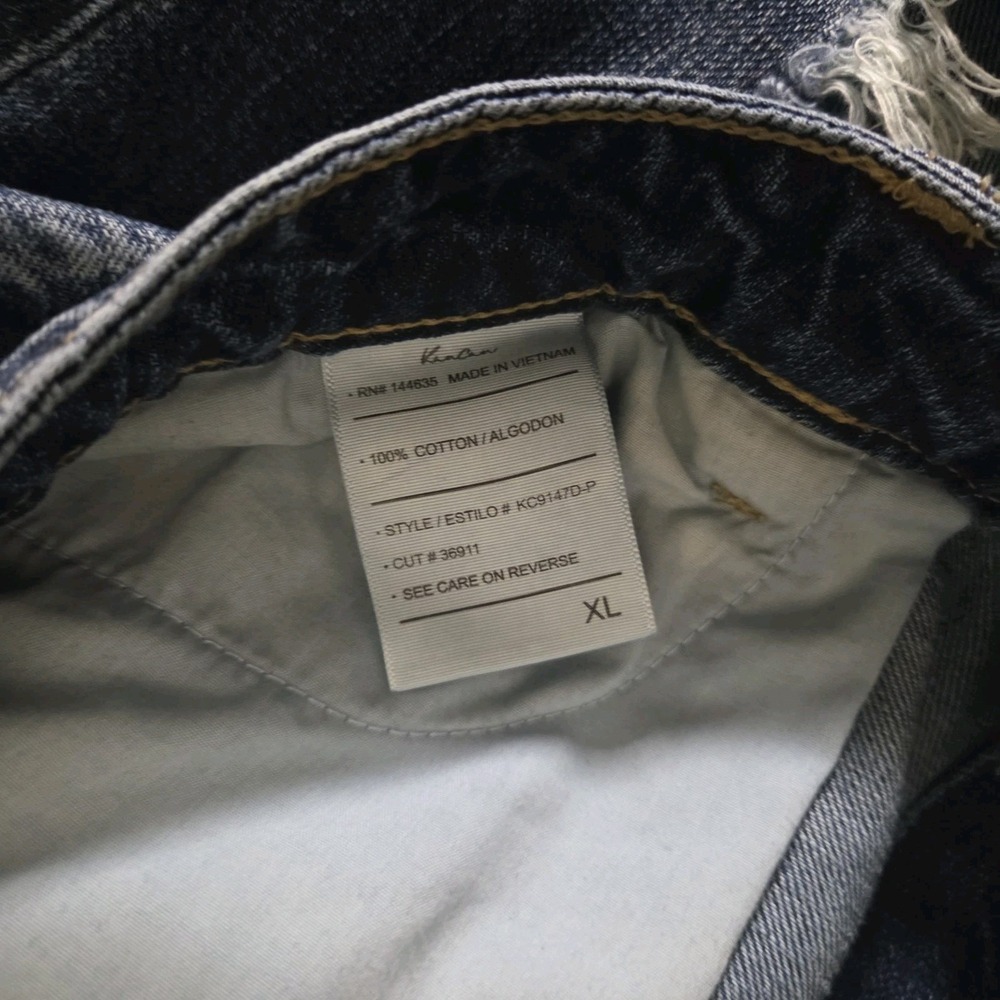 KanCan Distressed Jeans Women's XL Blue Stretch Denim Ripped‎ Skinny Trendy - Picture 7 of 8
